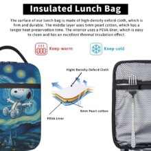 Custom S-Snoopys Anime Insulated Lunch Bags for School Office Portable Cooler Thermal Bento Box Women Kids Custom S-Snoopys Anime Insulated Lunch Bags for School Office Portable Cooler Thermal Bento Box Women Kids