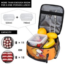 Custom S-Snoopys Anime Insulated Lunch Bags for School Office Portable Cooler Thermal Bento Box Women Kids Custom S-Snoopys Anime Insulated Lunch Bags for School Office Portable Cooler Thermal Bento Box Women Kids