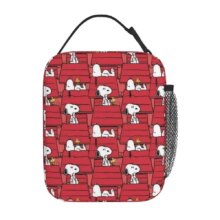 Custom S-Snoopys Anime Insulated Lunch Bags for School Office Portable Cooler Thermal Bento Box Women Kids Custom S-Snoopys Anime Insulated Lunch Bags for School Office Portable Cooler Thermal Bento Box Women Kids