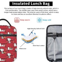 Custom S-Snoopys Anime Insulated Lunch Bags for School Office Portable Cooler Thermal Bento Box Women Kids Custom S-Snoopys Anime Insulated Lunch Bags for School Office Portable Cooler Thermal Bento Box Women Kids