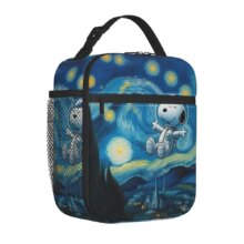 Custom S-Snoopys Anime Insulated Lunch Bags for School Office Portable Cooler Thermal Bento Box Women Kids Custom S-Snoopys Anime Insulated Lunch Bags for School Office Portable Cooler Thermal Bento Box Women Kids