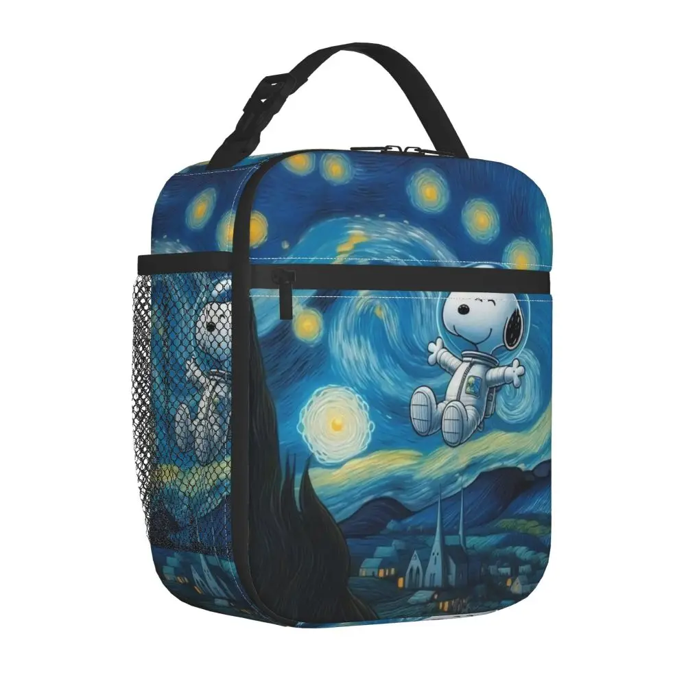Kawaii Cartoon Astronaut Snoopy Insulated Lunch Bag Kawaii Cartoon Astronaut Snoopy Insulated Lunch Bag