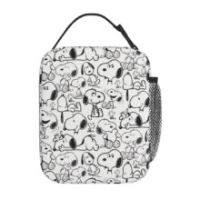 Custom S-Snoopys Anime Insulated Lunch Bags for School Office Portable Cooler Thermal Bento Box Women Kids Custom S-Snoopys Anime Insulated Lunch Bags for School Office Portable Cooler Thermal Bento Box Women Kids
