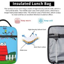 Custom S-Snoopys Anime Insulated Lunch Bags for School Office Portable Cooler Thermal Bento Box Women Kids Custom S-Snoopys Anime Insulated Lunch Bags for School Office Portable Cooler Thermal Bento Box Women Kids