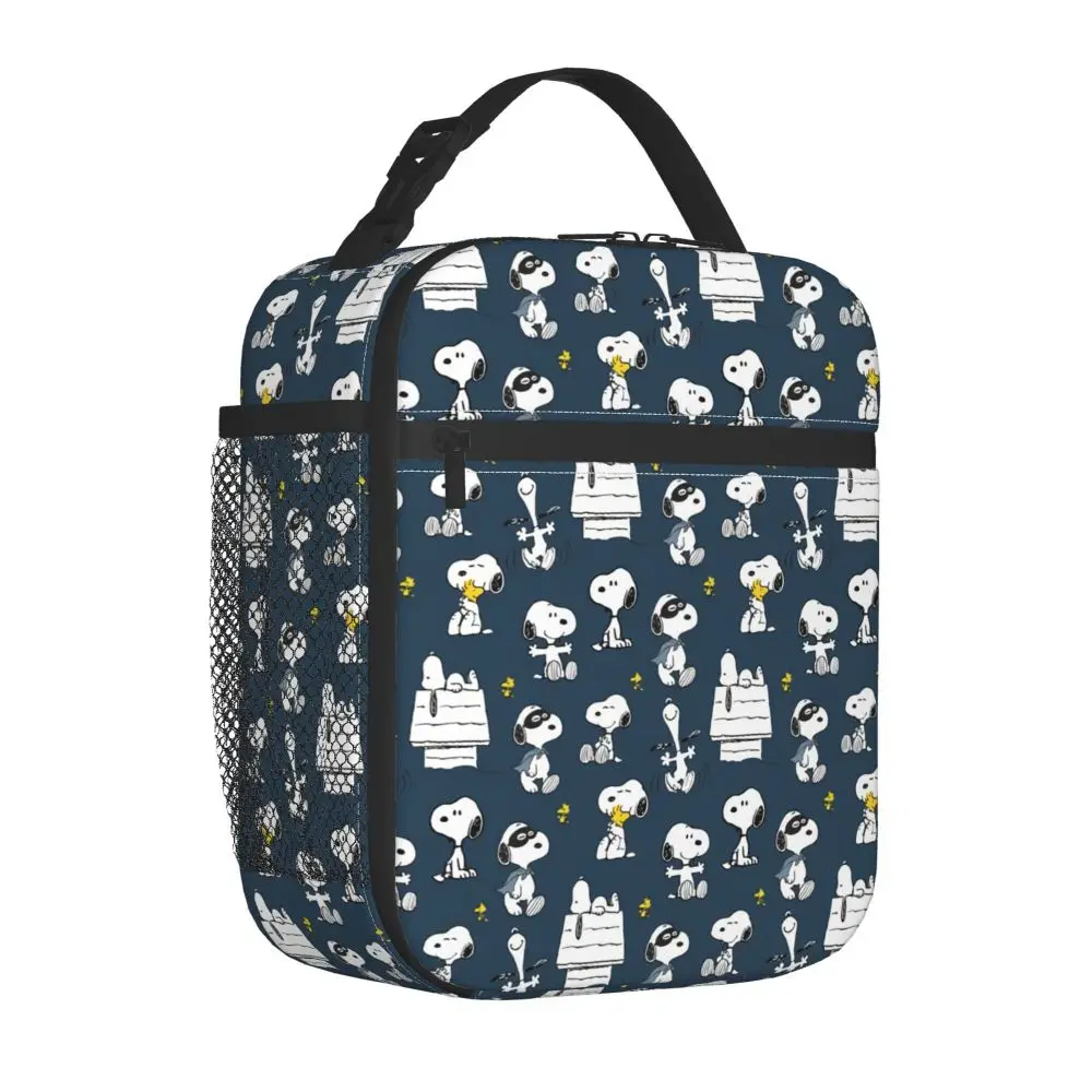 Kawaii Cartoon Snoopy Pattern Printed Insulated Lunch Bag