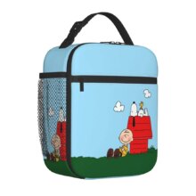 Custom S-Snoopys Anime Insulated Lunch Bags for School Office Portable Cooler Thermal Bento Box Women Kids Custom S-Snoopys Anime Insulated Lunch Bags for School Office Portable Cooler Thermal Bento Box Women Kids
