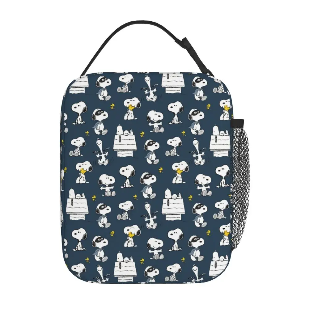 Kawaii Cartoon Snoopy Pattern Printed Insulated Lunch Bag