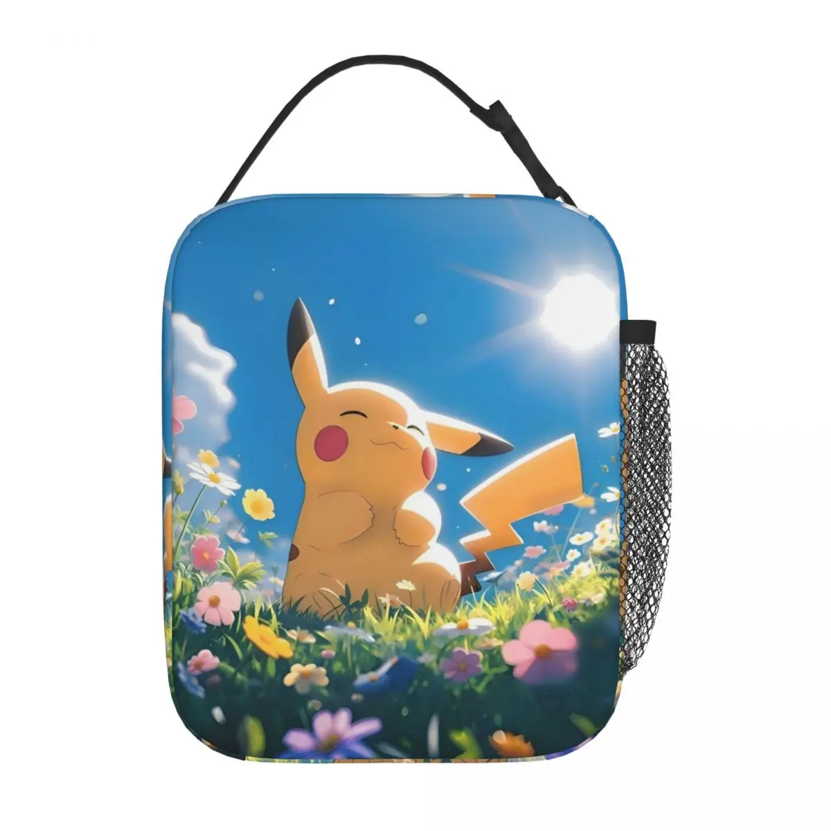 Cartoon Kawaii Pokemon Pikachu Printed Insulated Lunch Bag 