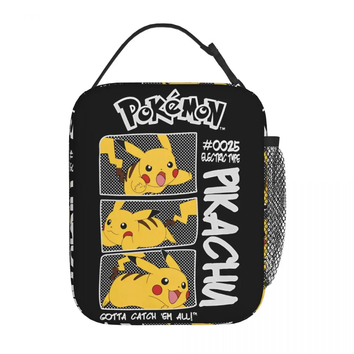 Cartoon Kawaii Pokemon Pikachu Insulated Lunch Bag 