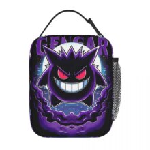 Cartoon Pokemon Gengar Printed Kawaii Insulated Lunch Bag Cartoon Pokemon Gengar Printed Kawaii Insulated Lunch Bag