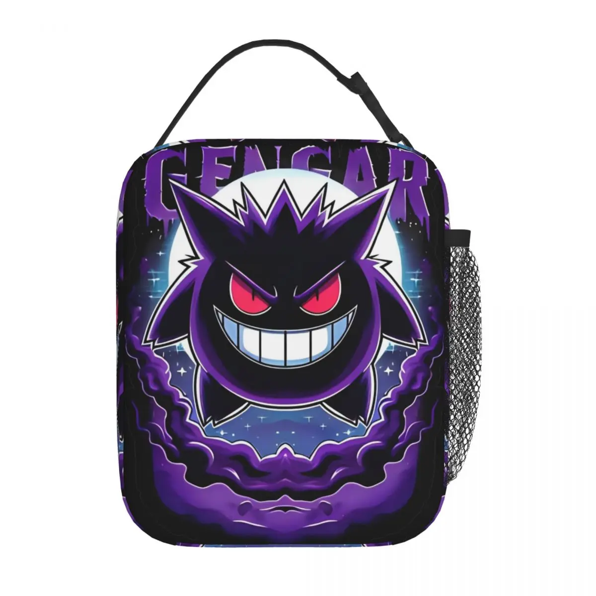 Cartoon Pokemon Gengar Printed Kawaii Insulated Lunch Bag 