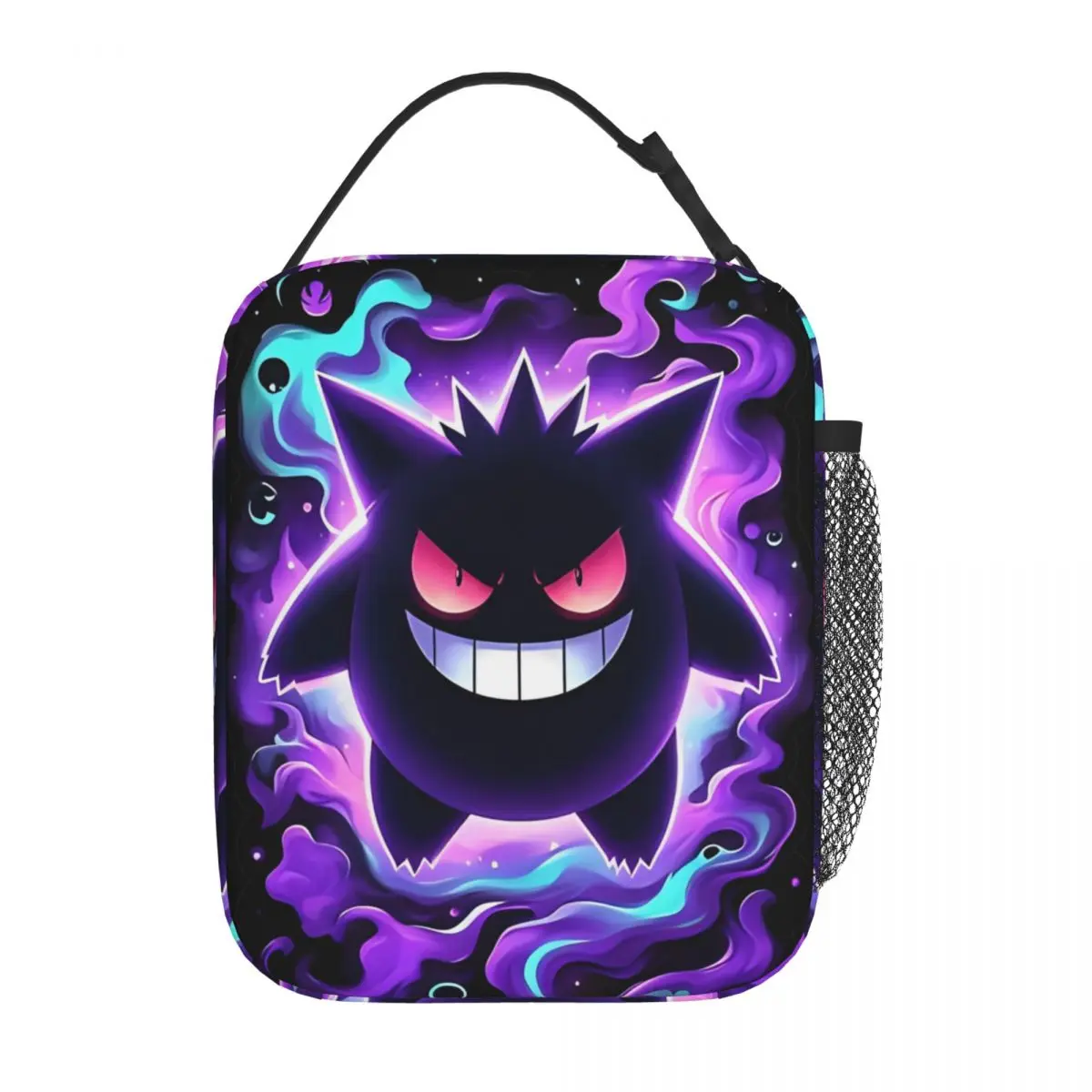 Cartoon Gengar Pokemon Printed Kawaii Insulated Lunch Bag 