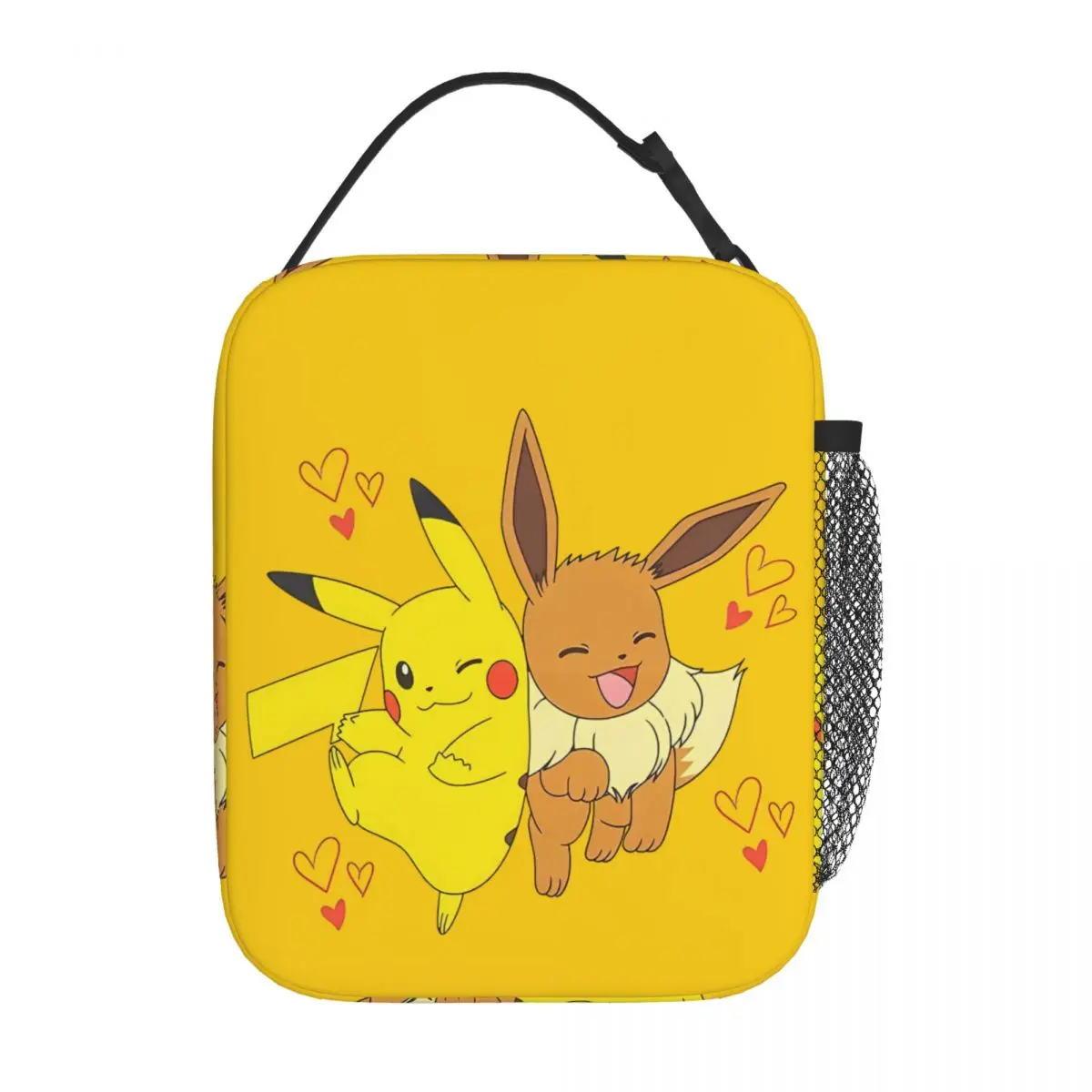 Kawaii Anime Pokemon Pikachu And Eevee Lunch Bag