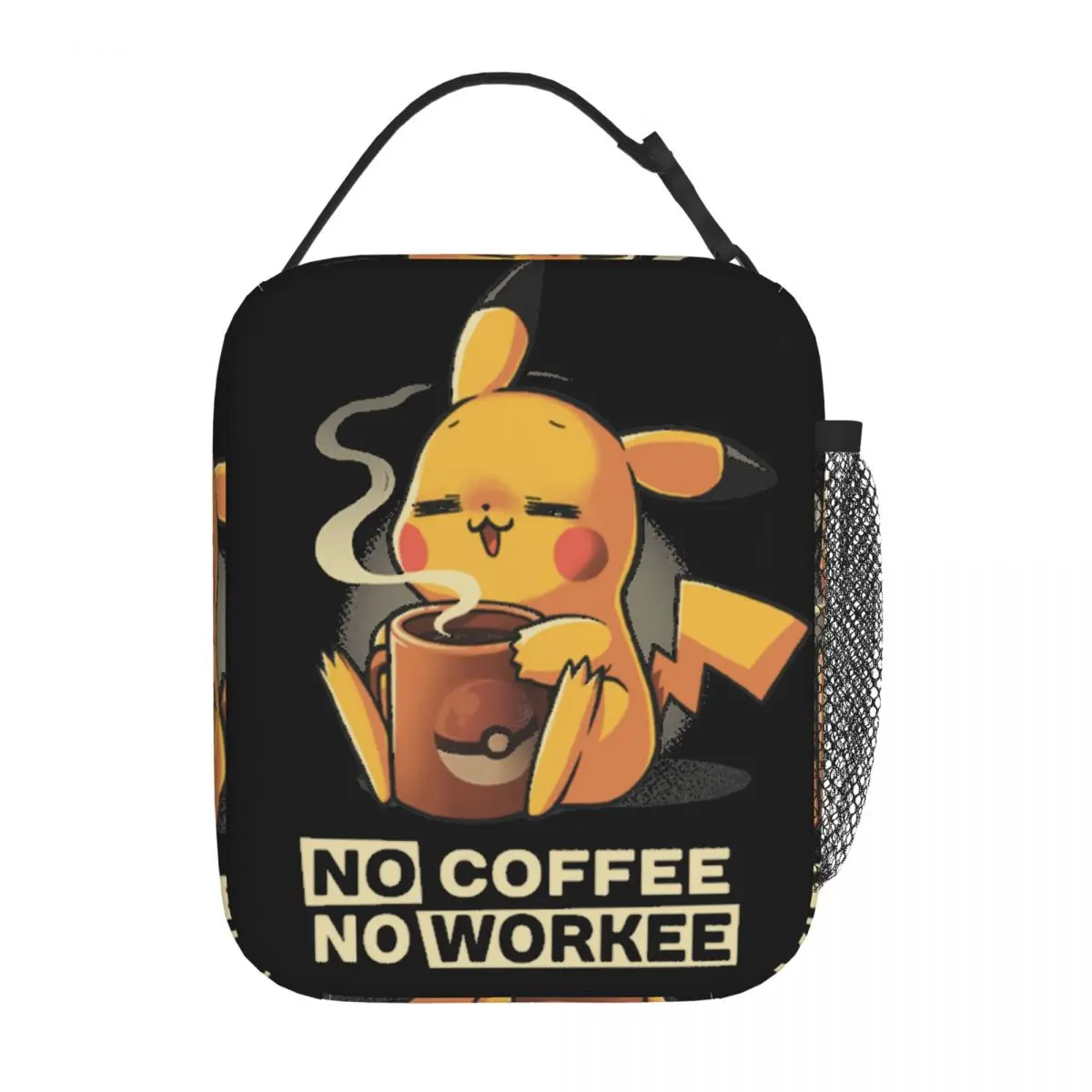 Kawaii Pikachu Anime Pokemon Printed Insulated Lunch Bag