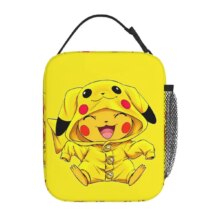 Kawaii Pokemon Anime Pikachu Print Insulated Lunch Bag Kawaii Pokemon Anime Pikachu Print Insulated Lunch Bag