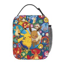 Kawaii Pokemon Pikachu And Eevee Insulated Lunch Bag Kawaii Pokemon Pikachu And Eevee Insulated Lunch Bag