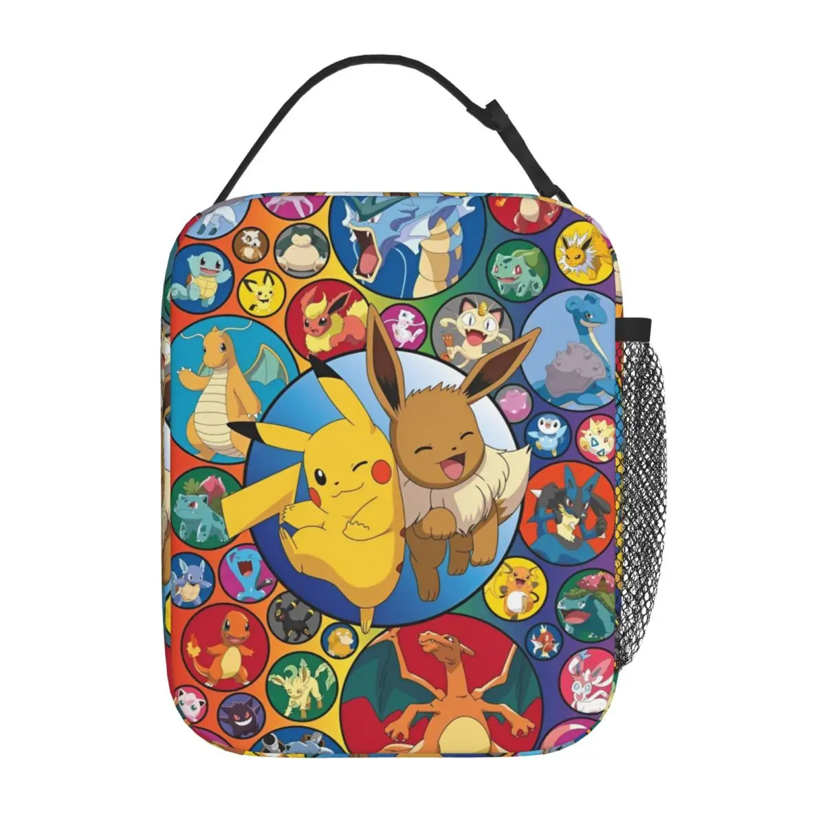 Kawaii Pokemon Pikachu And Eevee Insulated Lunch Bag