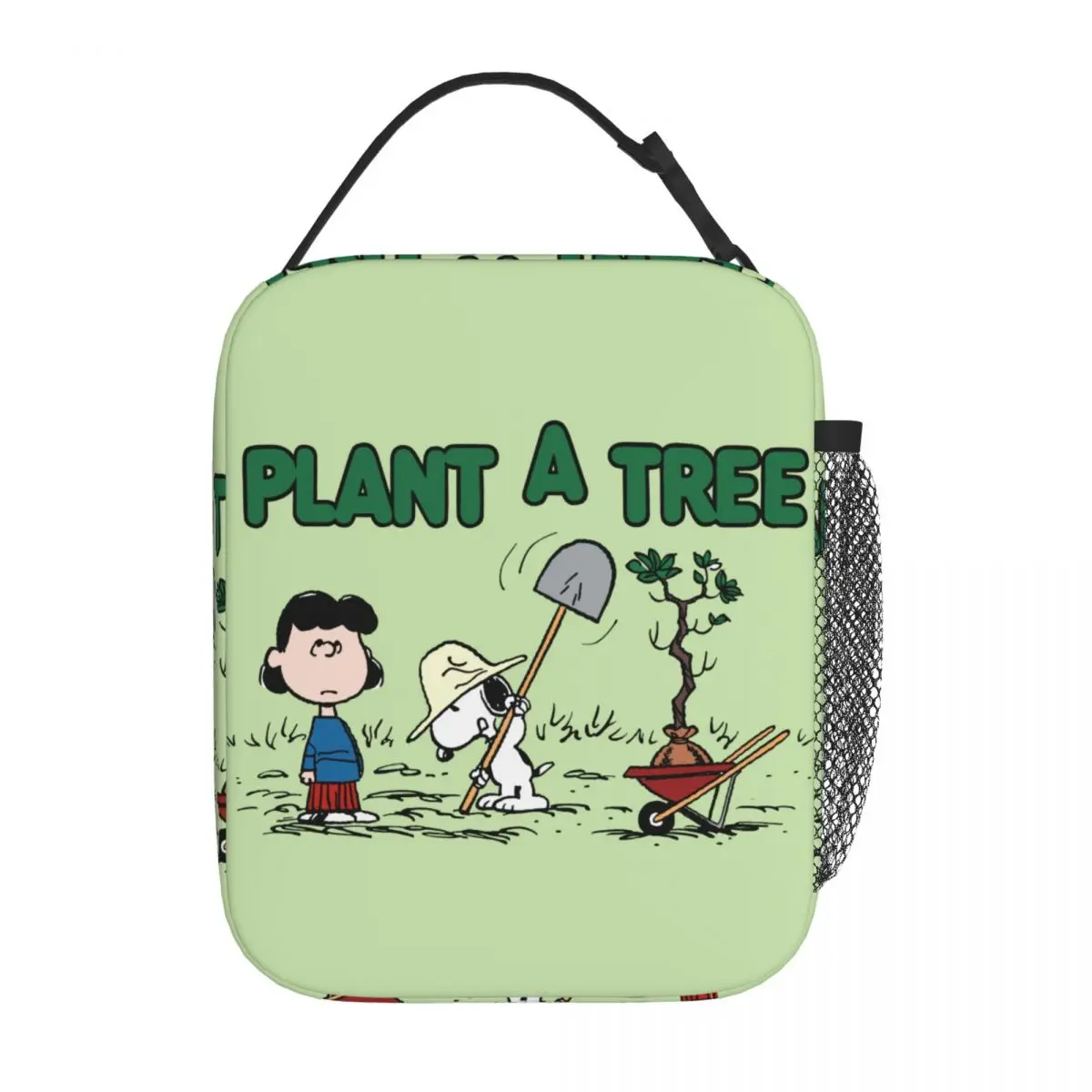 Kawaii Cartoon Snoopy And Lucy Plant A Tree Insulated Lunch Bag