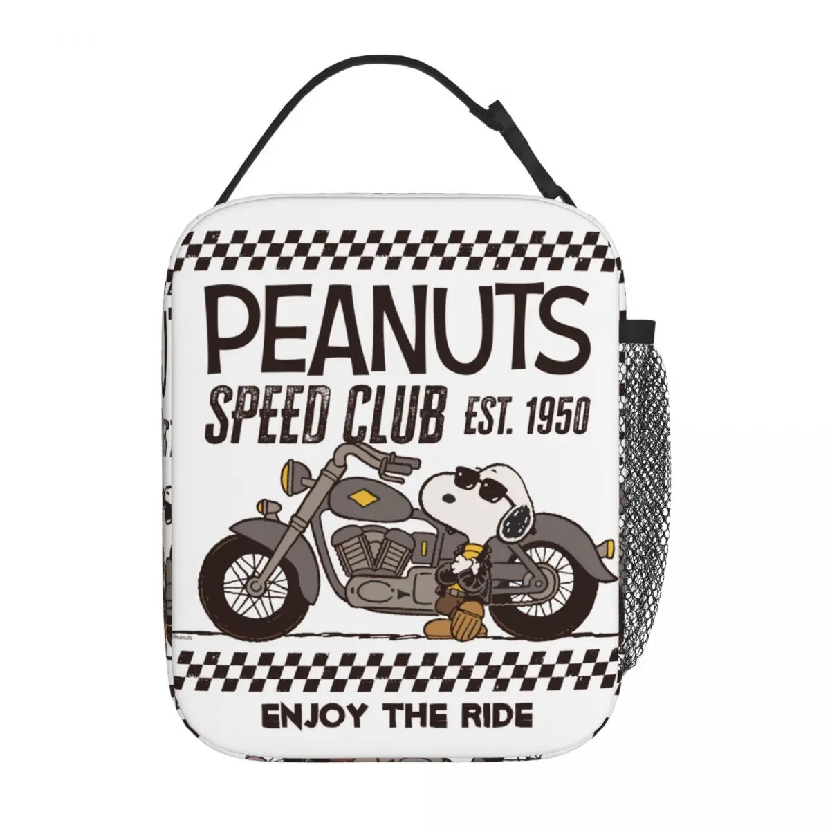 Kawaii Cartoon Peanuts Speed Club Snoopy Insulated Lunch Bag