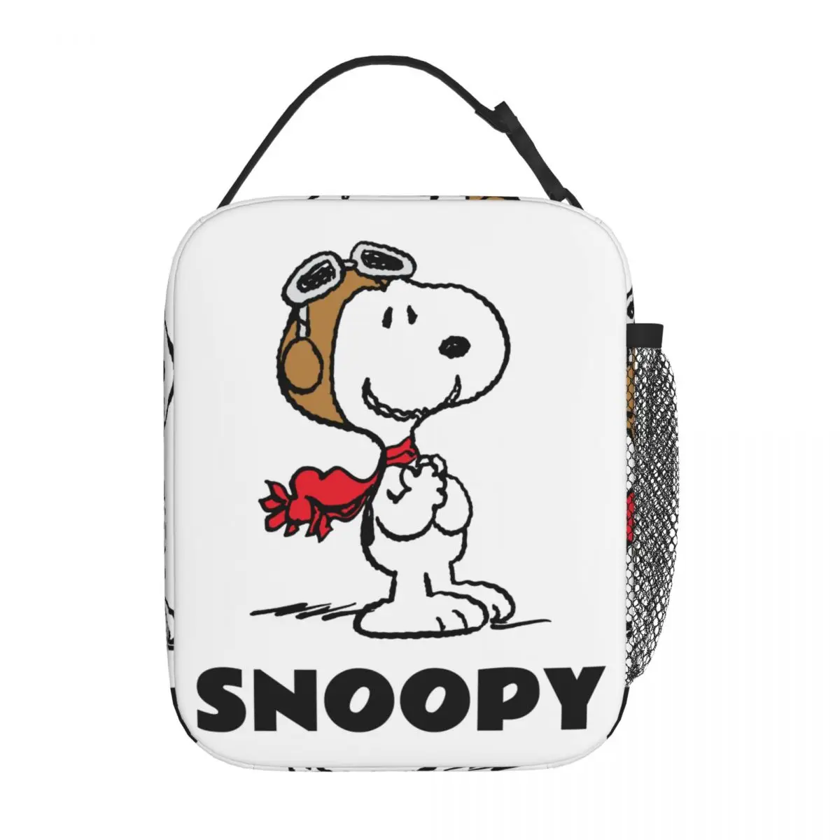 Kawaii Cartoon Snoopy White Insulated Lunch Bag