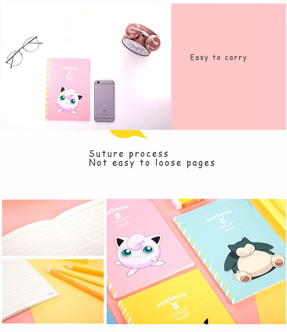 Pokemon Pikachu Stitching Binding Paper Notebook