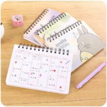Kawaii Totoro Cartoon Weekly Spiral Notebook Kawaii Totoro Cartoon Weekly Spiral Notebook