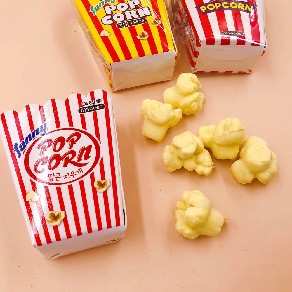 Kawaii Popcorn Stationery Rubber Eraser