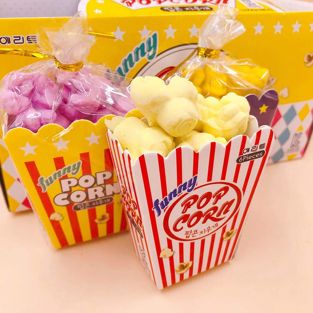 Kawaii Popcorn Stationery Rubber Eraser