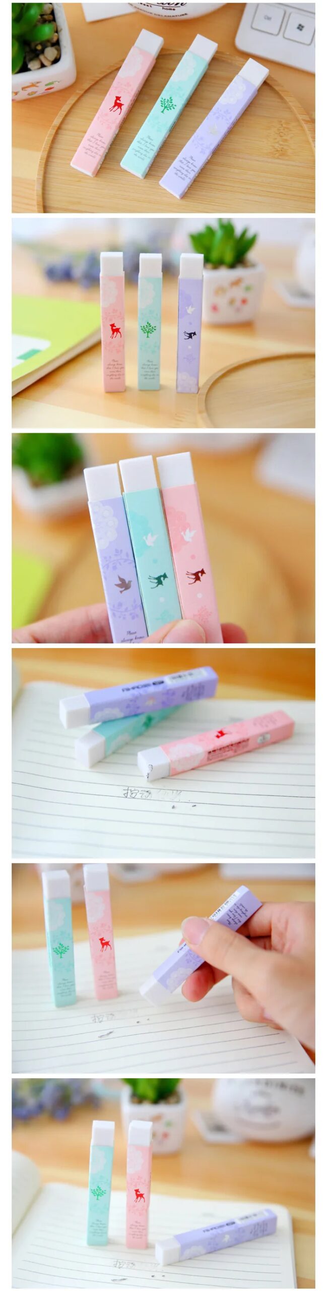 Kawaii Pencil Erasers For Office School Stationery Supplies Kawaii Pencil Erasers For Office School Stationery Supplies