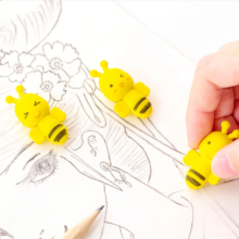 4 Pack Little Bees Pencil Erasers Stationery Items 4 Pack Little Bees Pencil Erasers Stationery Items