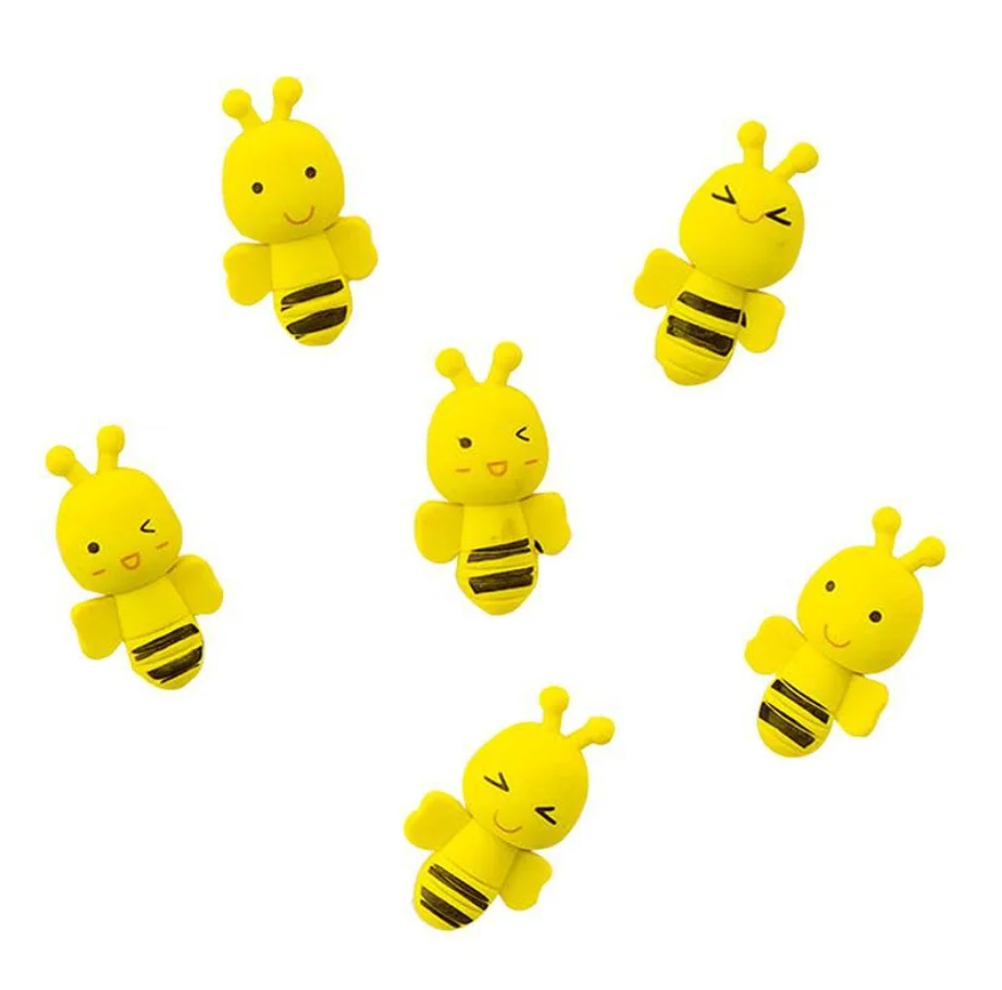 4 Pack Little Bees Pencil Erasers Stationery Items