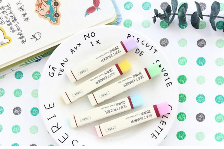 36 Pcs - Colorful 2B Soft Rubber Pencil Erasers 36 Pcs - Colorful 2B Soft Rubber Pencil Erasers