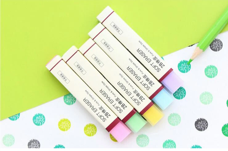 36 Pcs - Colorful 2B Soft Rubber Pencil Erasers 36 Pcs - Colorful 2B Soft Rubber Pencil Erasers
