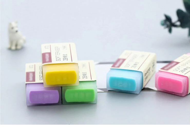 36 Pcs - Colorful 2B Soft Rubber Pencil Erasers 36 Pcs - Colorful 2B Soft Rubber Pencil Erasers