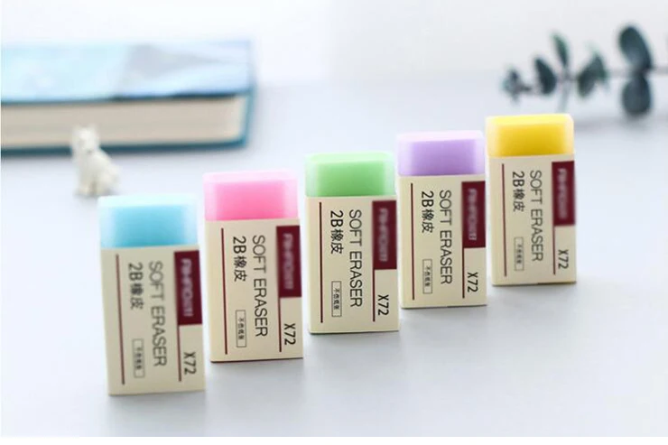 36 Pcs - Colorful 2B Soft Rubber Pencil Erasers 36 Pcs - Colorful 2B Soft Rubber Pencil Erasers