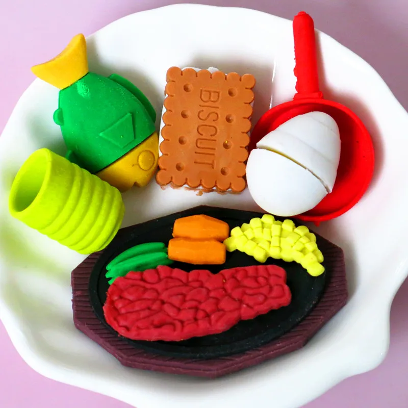 Fruit/Cake/Vegetable/Food Erasers Set