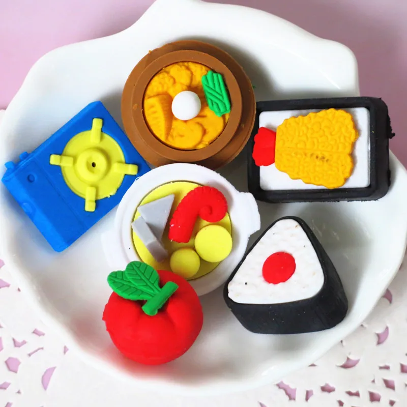 Fruit/Cake/Vegetable/Food Erasers Set