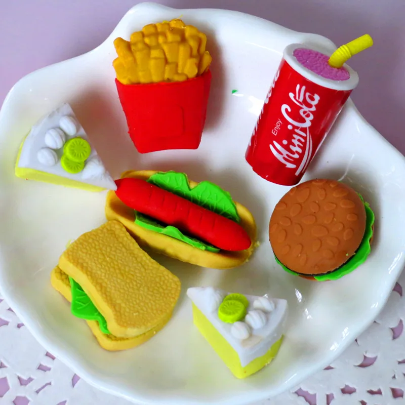 Fruit/Cake/Vegetable/Food Erasers Set
