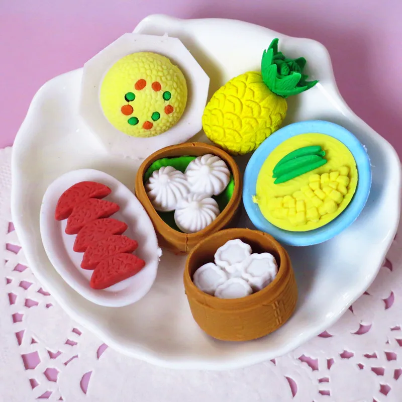 Fruit/Cake/Vegetable/Food Erasers Set