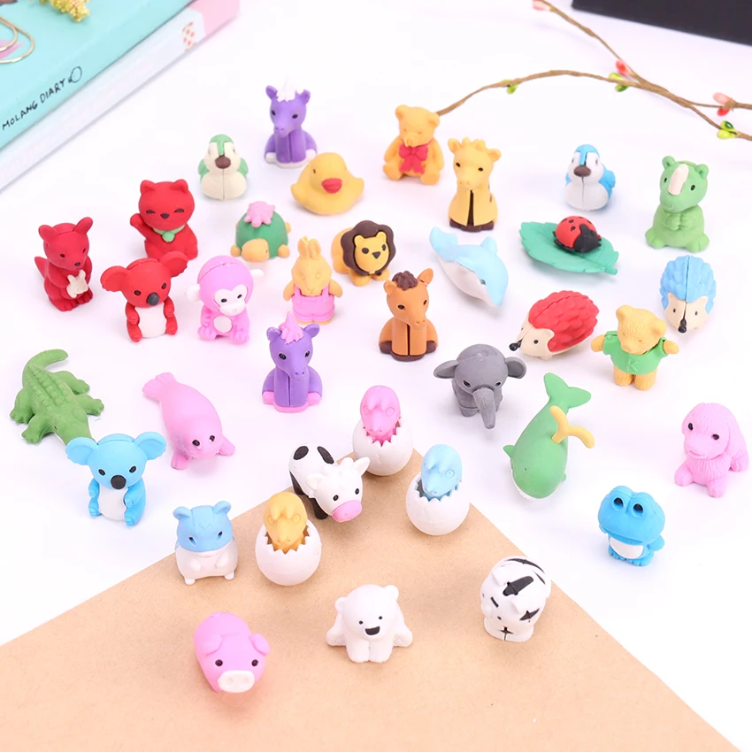 Kawaii Animal Stationery Drawing Pencil Erasers