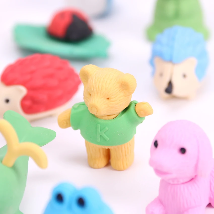 Kawaii Animal Stationery Drawing Pencil Erasers