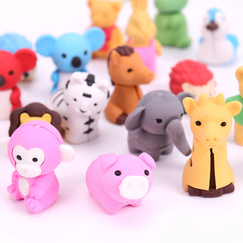 Kawaii Animal Stationery Drawing Pencil Erasers