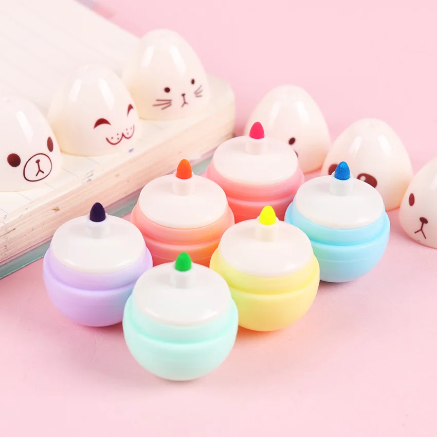 Kawaii Egg Shape Stationery Highlighter Pen