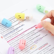 Kawaii Capsule Vitamin Pill Model Stationery Highlighter Pen Kawaii Capsule Vitamin Pill Model Stationery Highlighter Pen
