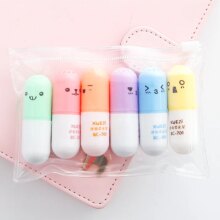 Capsule Vitamin Pill Stationery Highlighter Marker Pen Capsule Vitamin Pill Stationery Highlighter Marker Pen