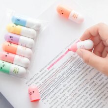 Capsule Vitamin Pill Stationery Highlighter Marker Pen Capsule Vitamin Pill Stationery Highlighter Marker Pen
