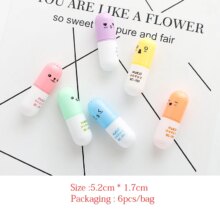 Capsule Vitamin Pill Stationery Highlighter Marker Pen Capsule Vitamin Pill Stationery Highlighter Marker Pen