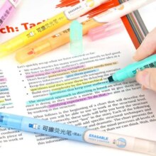 Kawaii Double Head Erasable Pastel Liquid Chalk Fluorescent Highlighter Pen Marker Kawaii Double Head Erasable Pastel Liquid Chalk Fluorescent Highlighter Pen Marker