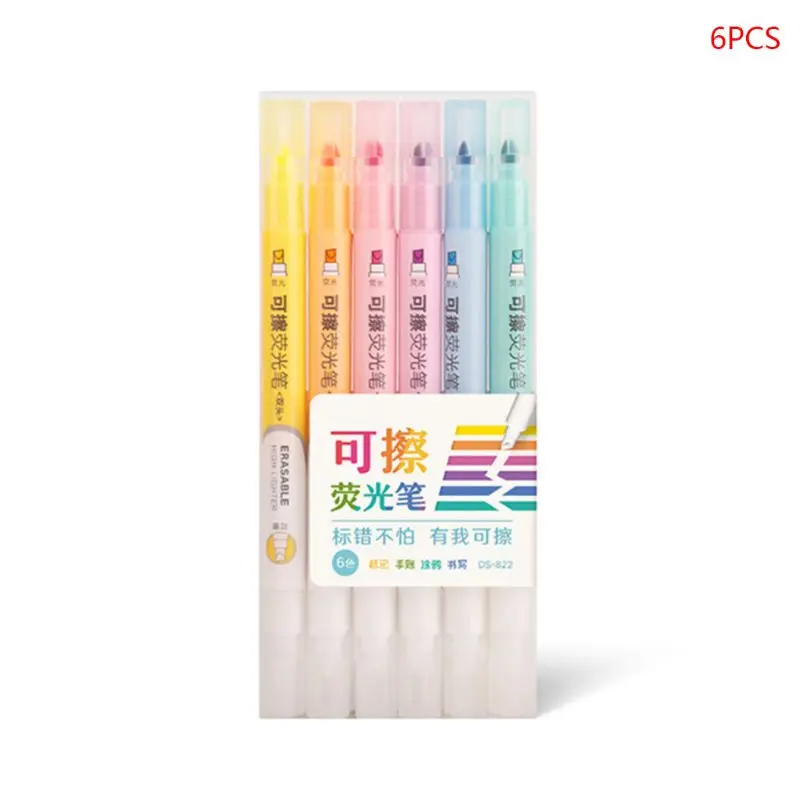 Kawaii Double Head Erasable Pastel Liquid Chalk Fluorescent Highlighter Pen Marker