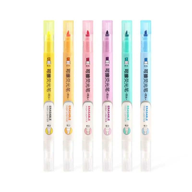 Kawaii Double Head Erasable Pastel Liquid Chalk Fluorescent Highlighter Pen Marker